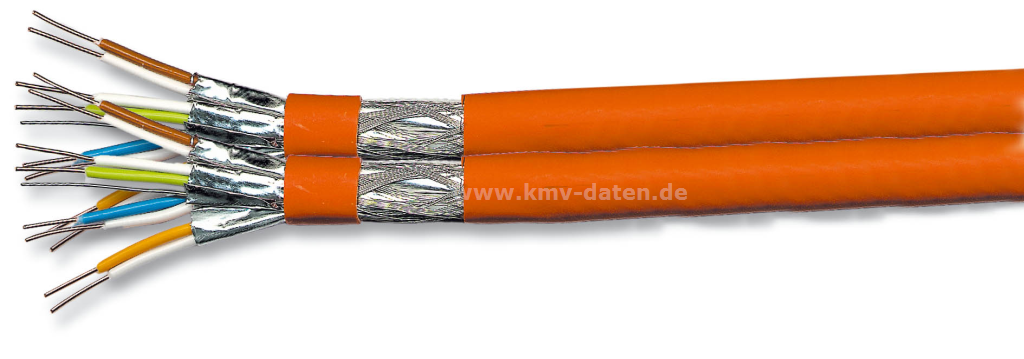 Verlegekabel S/FTP/PiMF - Cat 7a
2 x (4 x 2 x AWG 23/1) FRNC-B
Farbe: orange (RAL2003)