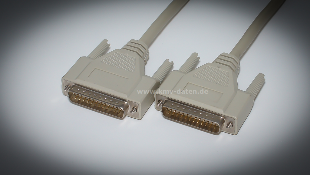 RS232 V.24 Kabel Länge:2,0m.
2 x 25 pol.Sub D Stecker