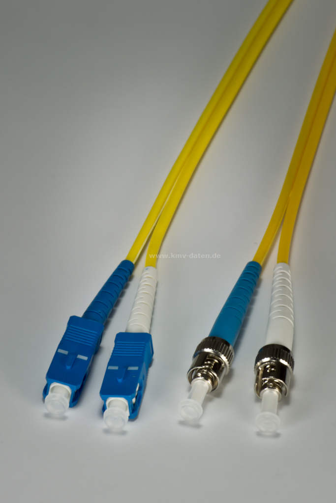 LWL Duplex Jumper-Monomode Länge:20,0m
SC < > ST Faser I-VH 2E9/125µ OS2 
Kabelfarbe: gelb Inkl. Prüfprotokoll