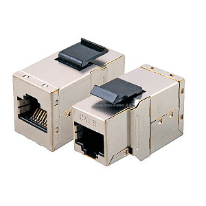 Einbauadapter Snap-in Cat 6 geschirmt RJ 45 Bu. <> RJ 45 Bu 